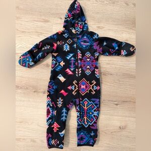 Columbia Kids' Vibrant Patterned fleece snowsuit onesie size 12-18mo